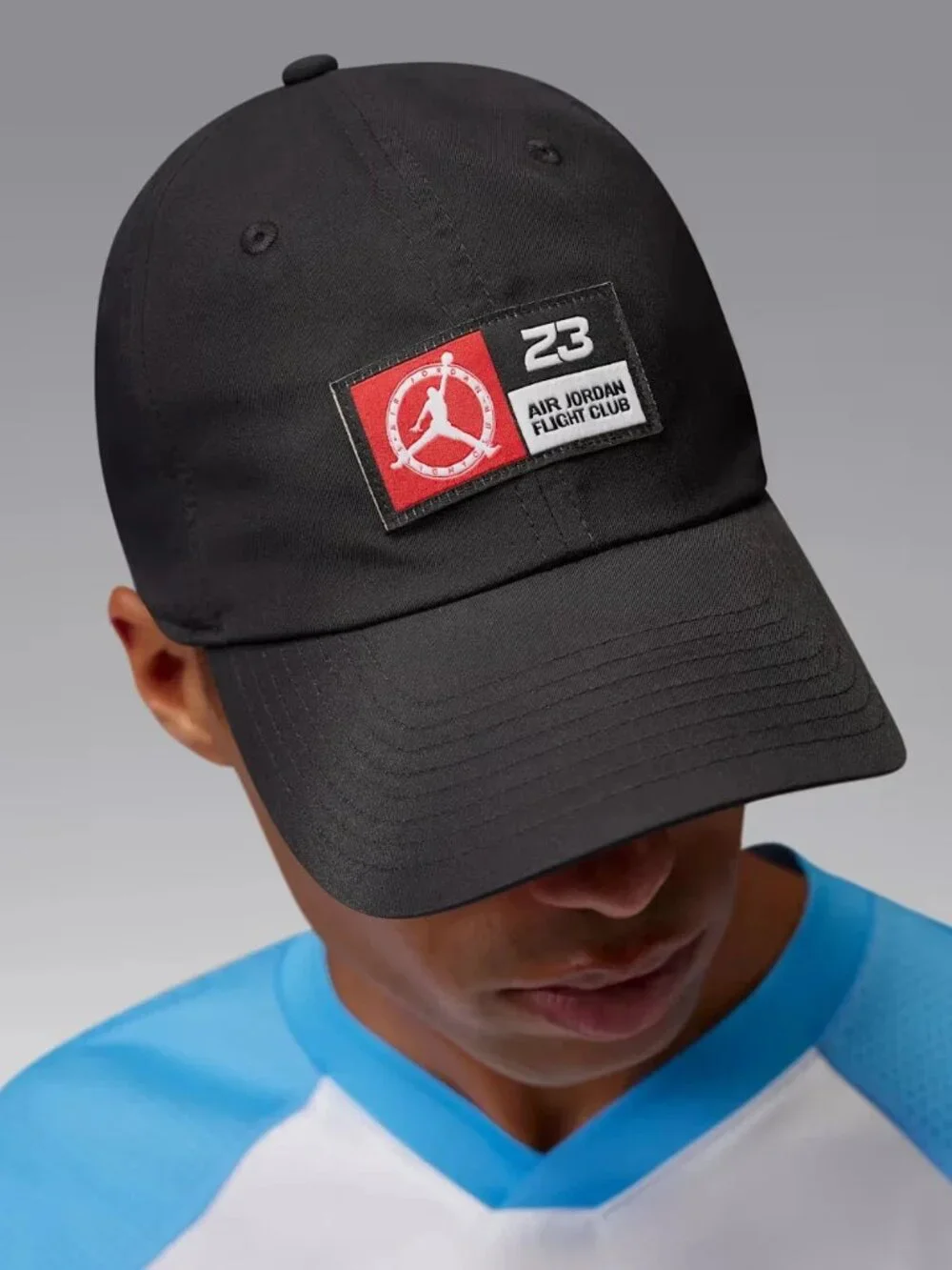 Jordan Flight Club Unstructured Flat Bill Hat Black Unisex Sz L/XL IU0276-010